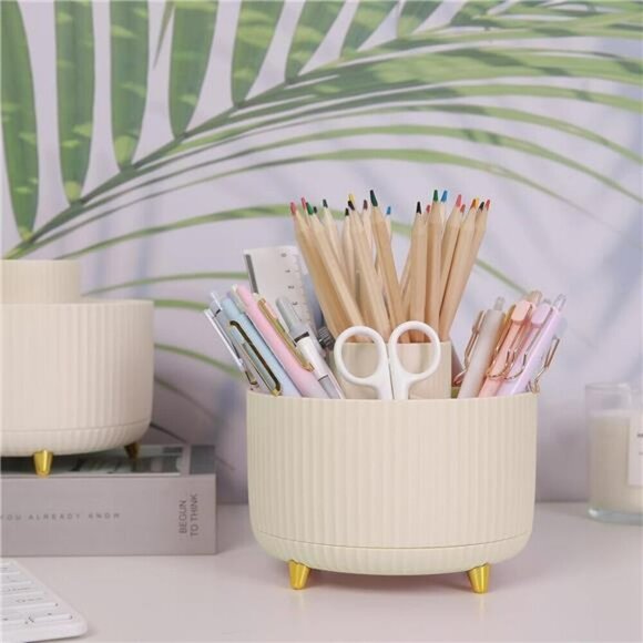 360 Degree Rotating Desk Organizer Dual-Purpose Pencil Pen Holder for Desk Offic - Picture 2 of 7